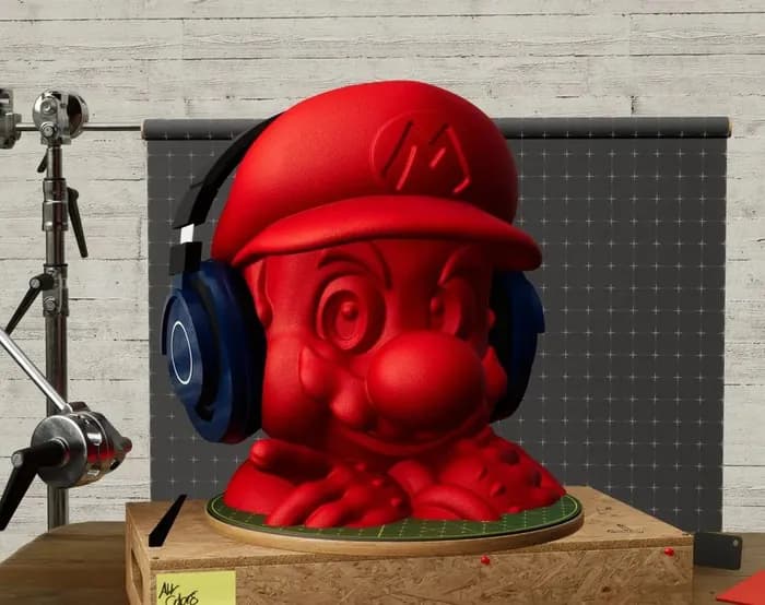 STL - mario headphone holder