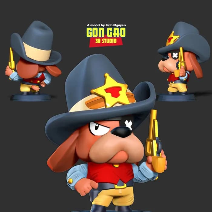 STL - marshal ruffs brawl stars render 2