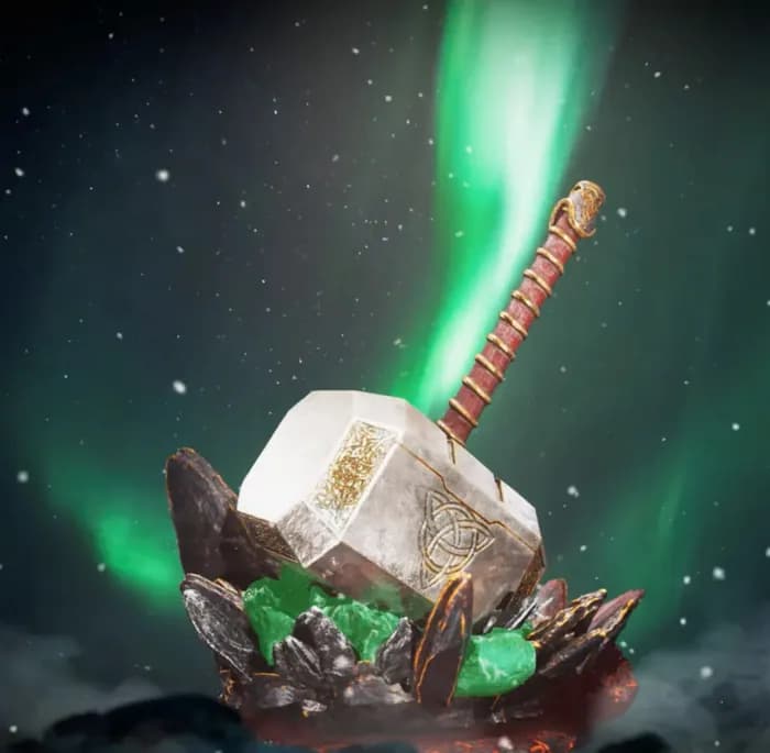 STL - Martillo de Thor con Cristales