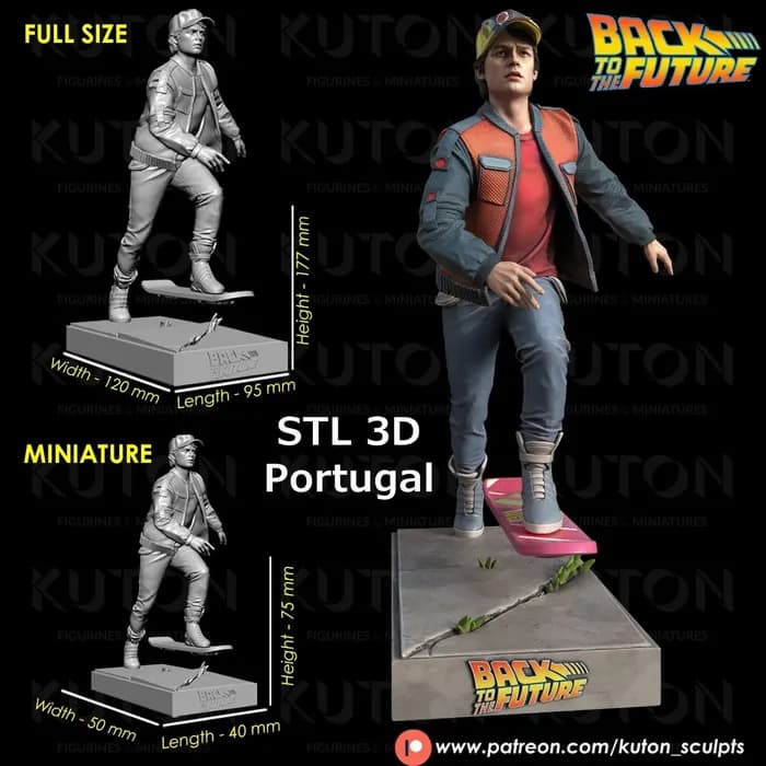 STL - Marty McFly con Hoverboard