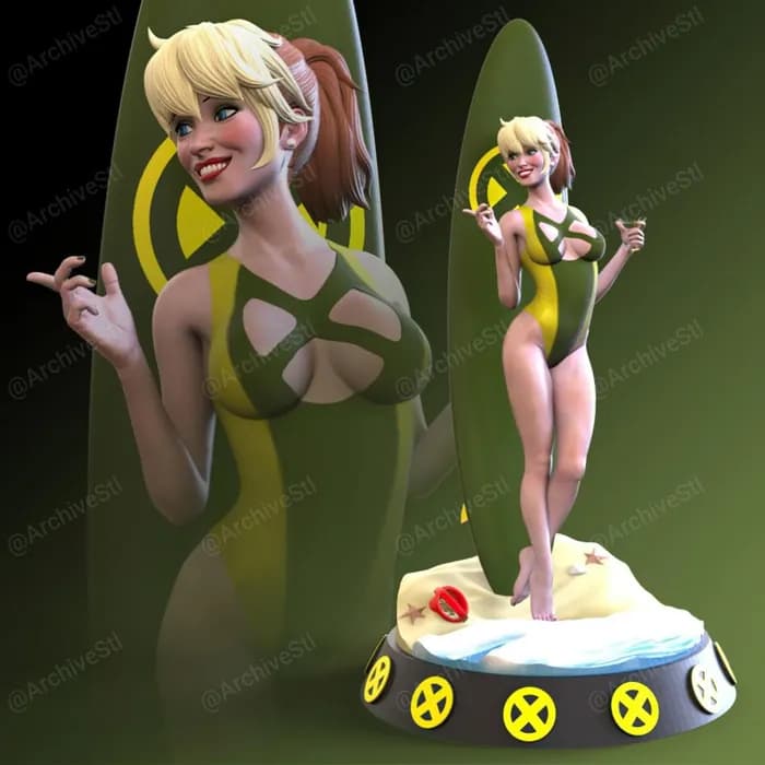 STL - marvel heroines surfers render 2