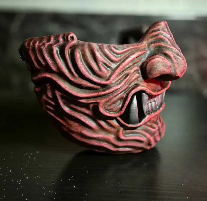 STL - Mascará de Samurai Oni Roja