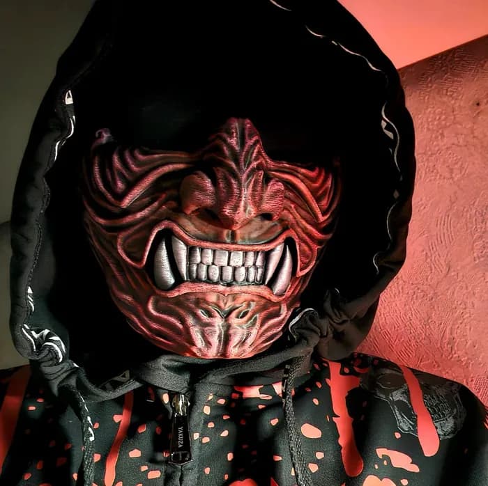 STL - Mascará de Samurai Oni Roja