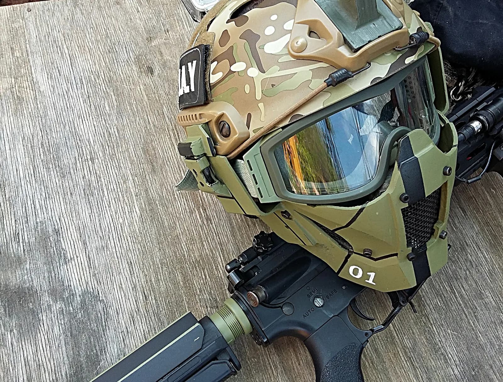 STL - Máscara de Airsoft Ghost render 4