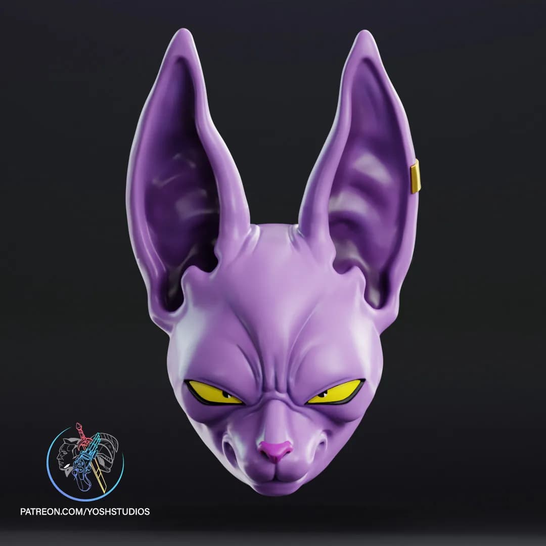 STL - Máscara de Beerus 2 render 2