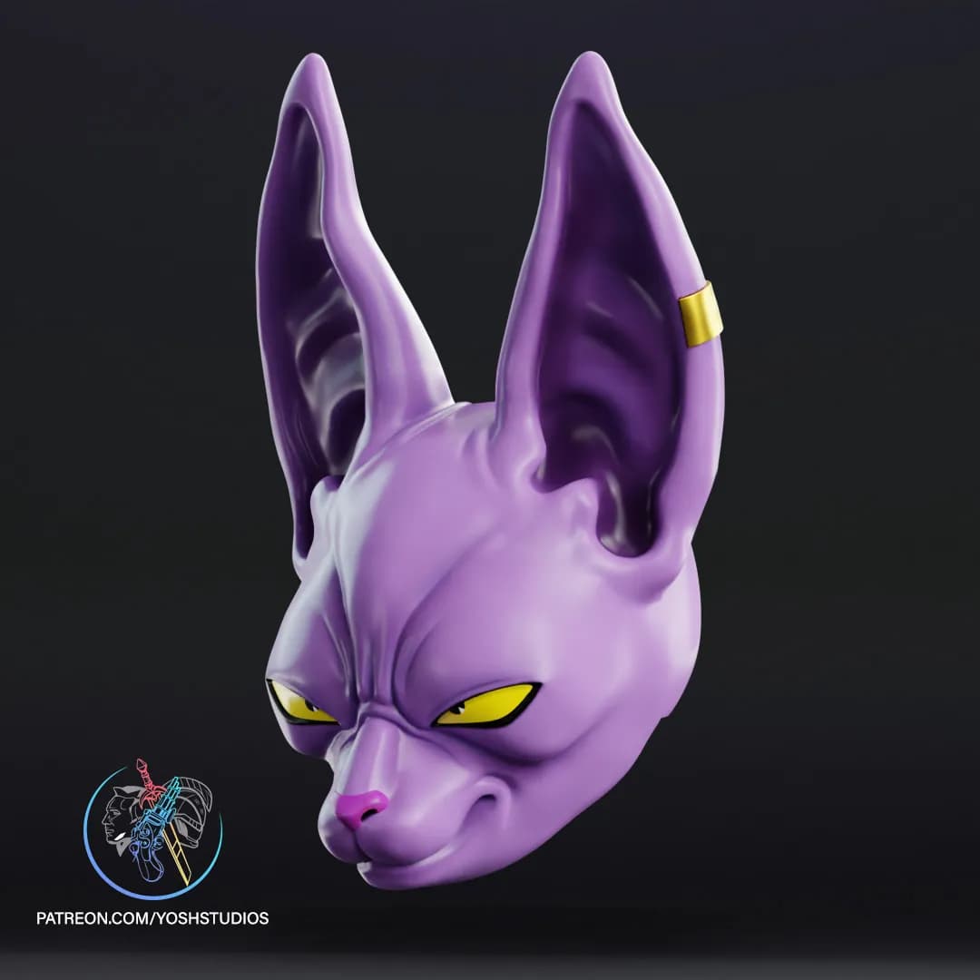 STL - Máscara de Beerus 2 render 4