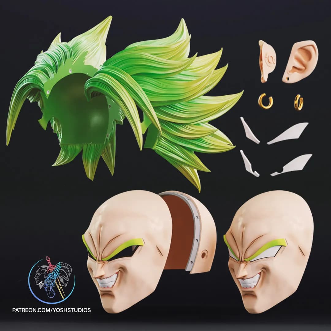 STL - Máscara de Broly render 3