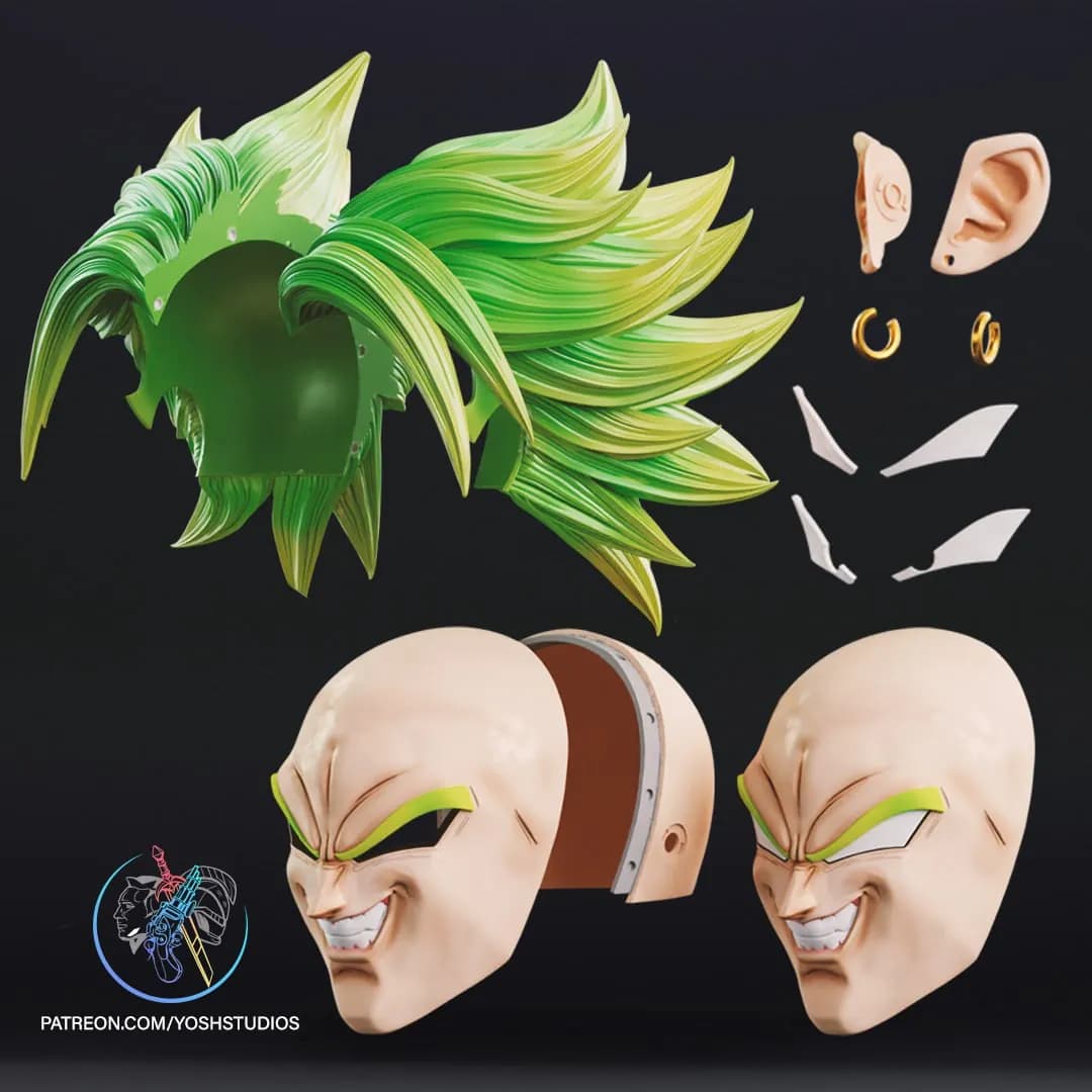 STL - Máscara de Broly render 4