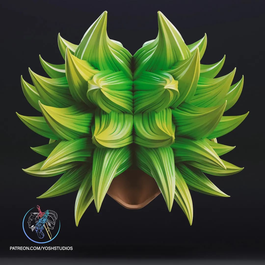 STL - Máscara de Broly 2 render 2