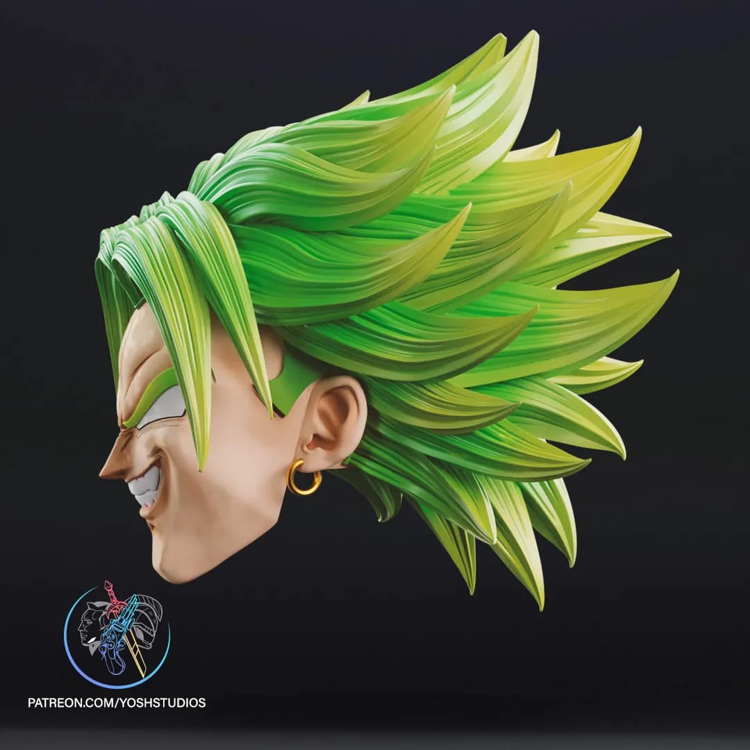 STL - Máscara de Broly 2 render 3