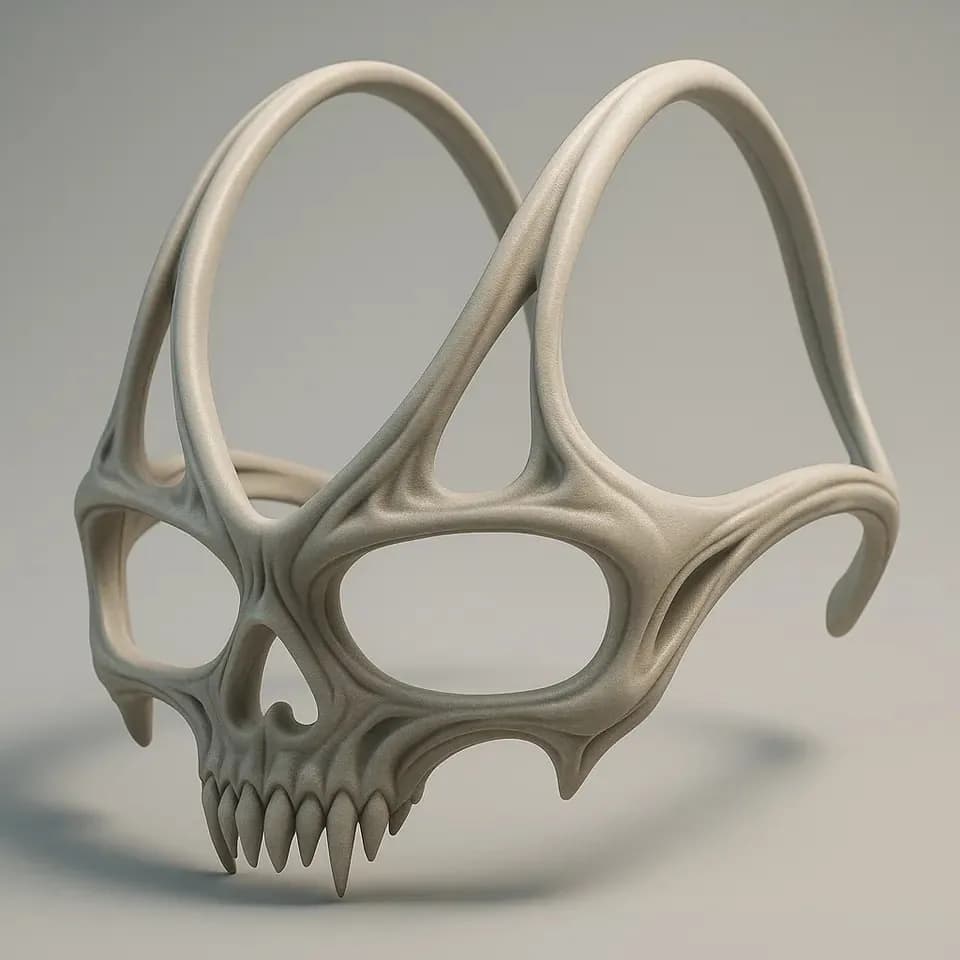 STL - Horned Skull Mask