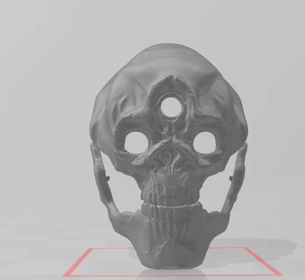 STL - Máscara de Calavera con Tres Ojos
