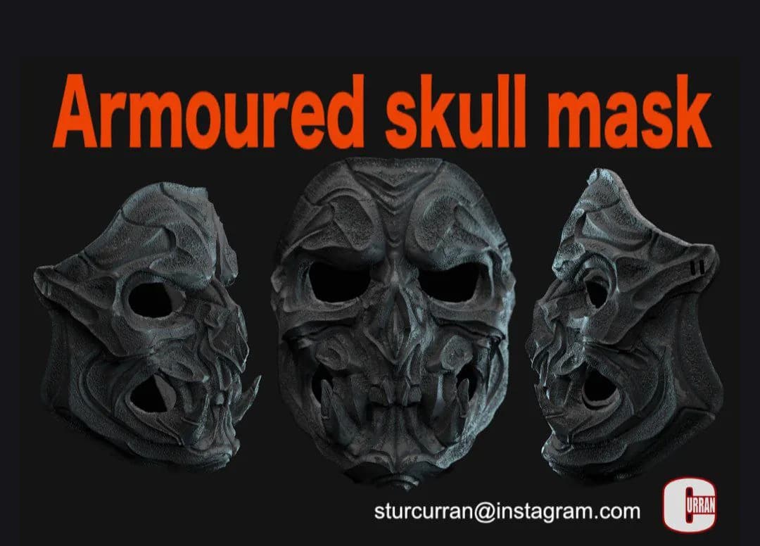 STL - Máscara de cráneo blindada 2