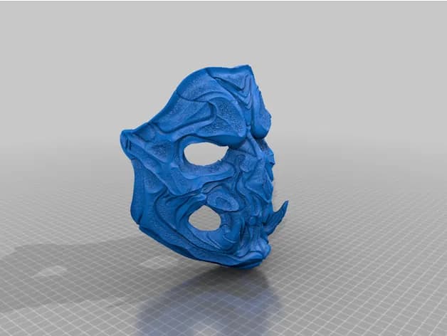 STL - Máscara de cráneo blindada 2 render 3