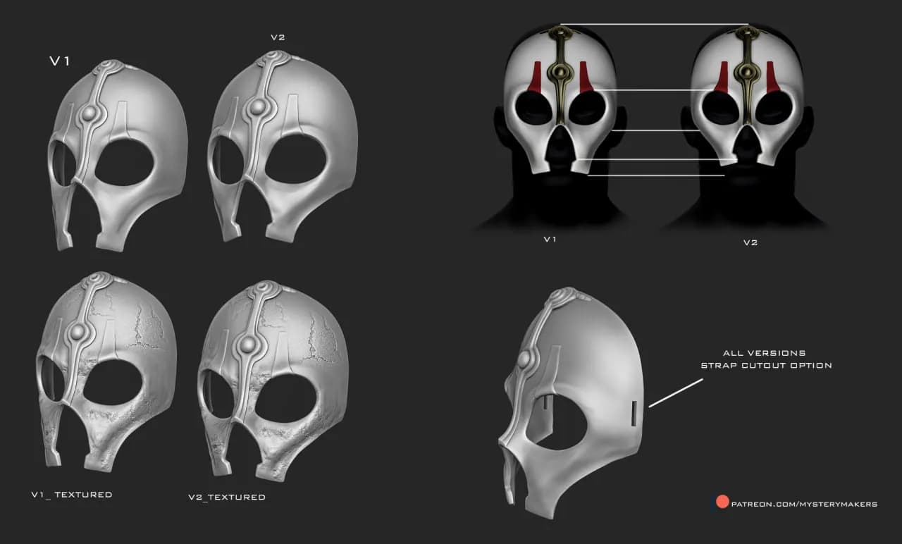 STL - Máscara de Darth Nihilus render 2