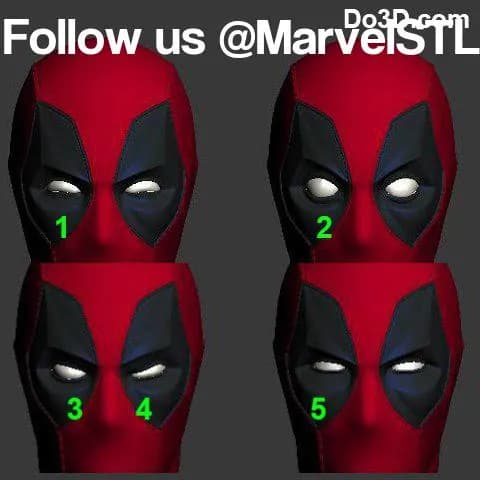 STL - Máscara de Deadpool blindada