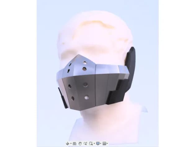 STL - Máscara de Deku (Izuku Midoriya) render 4