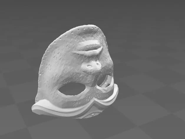 STL - Máscara de demonio Oni Hannya render 3