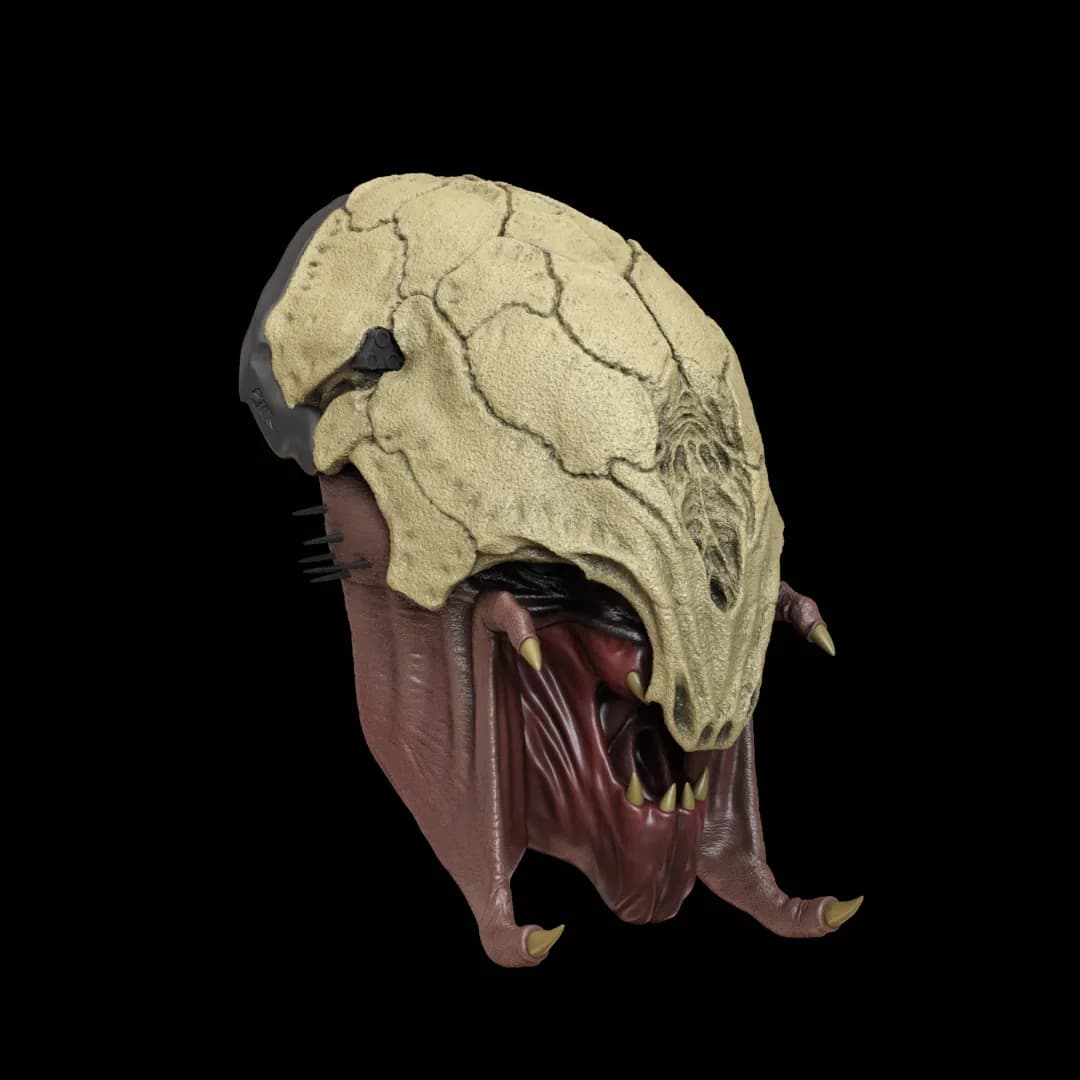 STL - Máscara de depredador alienígena render 5