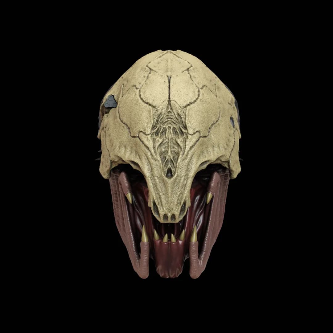 STL - Máscara de depredador de la presa render 2