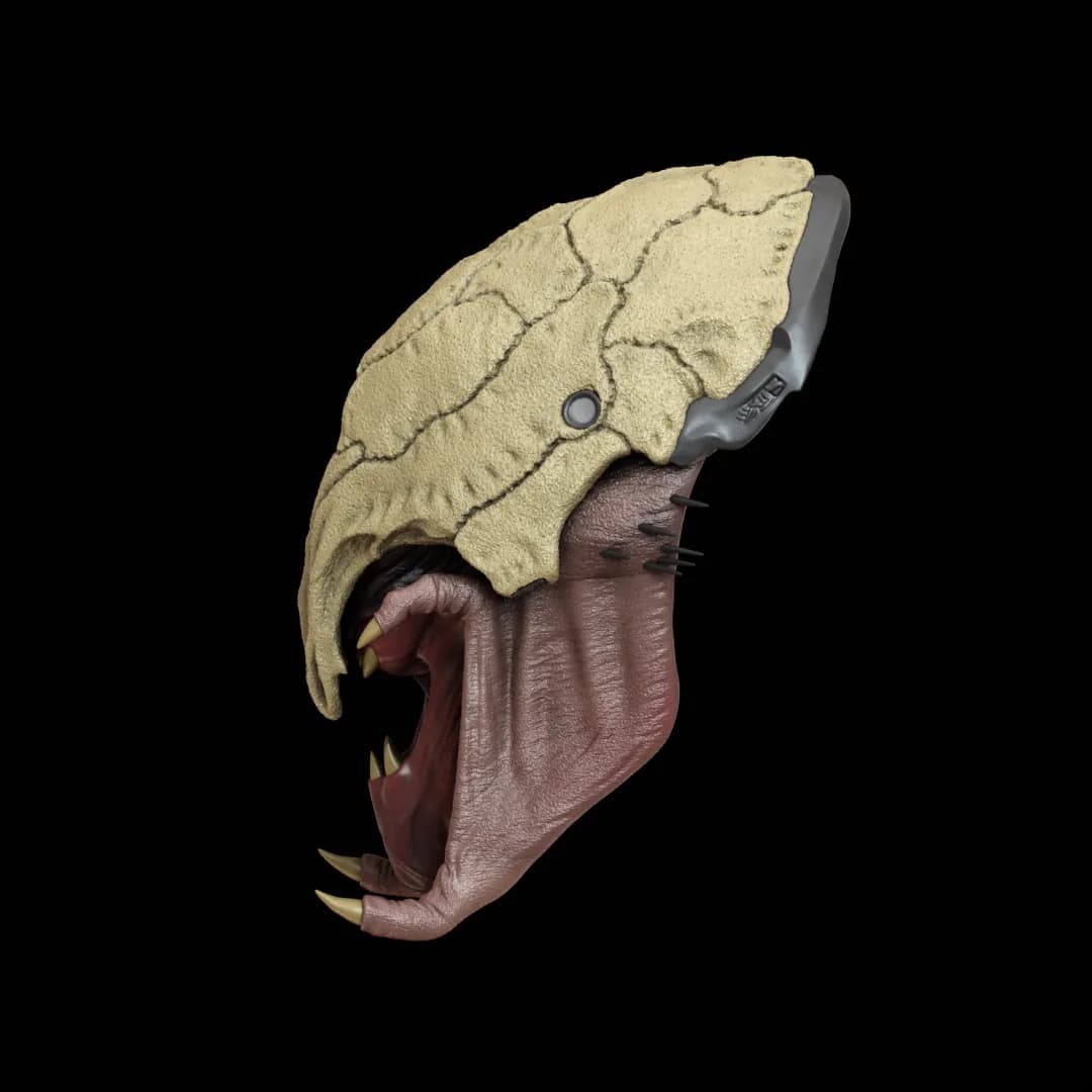 STL - Máscara de depredador de la presa render 5