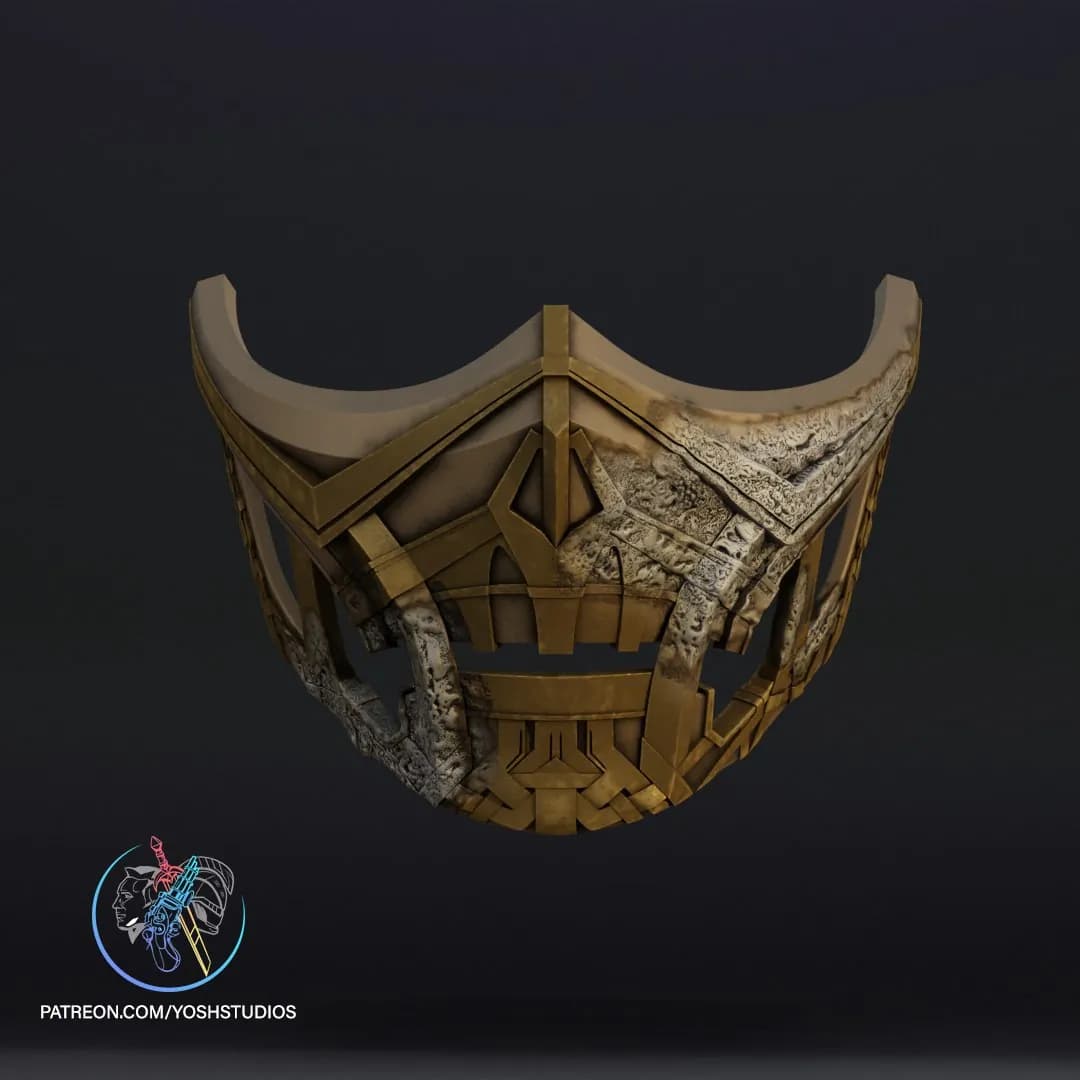 STL - Máscara de Guerrero con Diseño