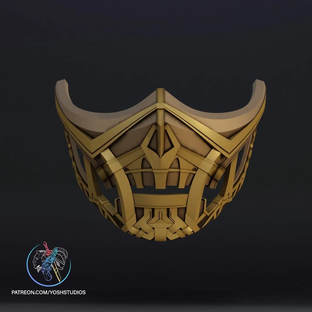 STL - Máscara de Guerrero Dibujada