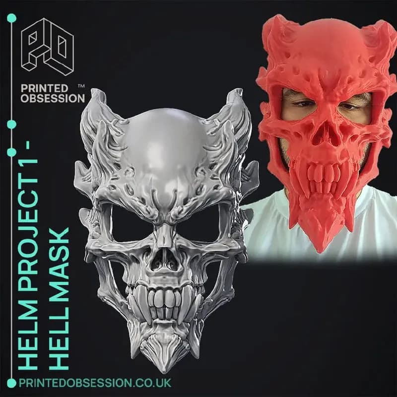 STL - Máscara de Hell de Calavera