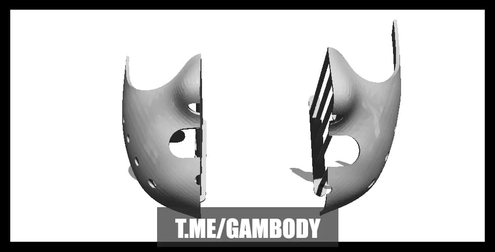 STL - Máscara de Hockey render 2