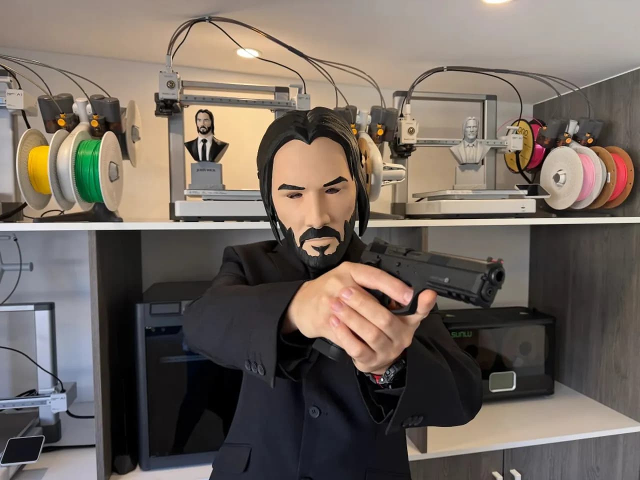 STL - Máscara de John Wick render 2