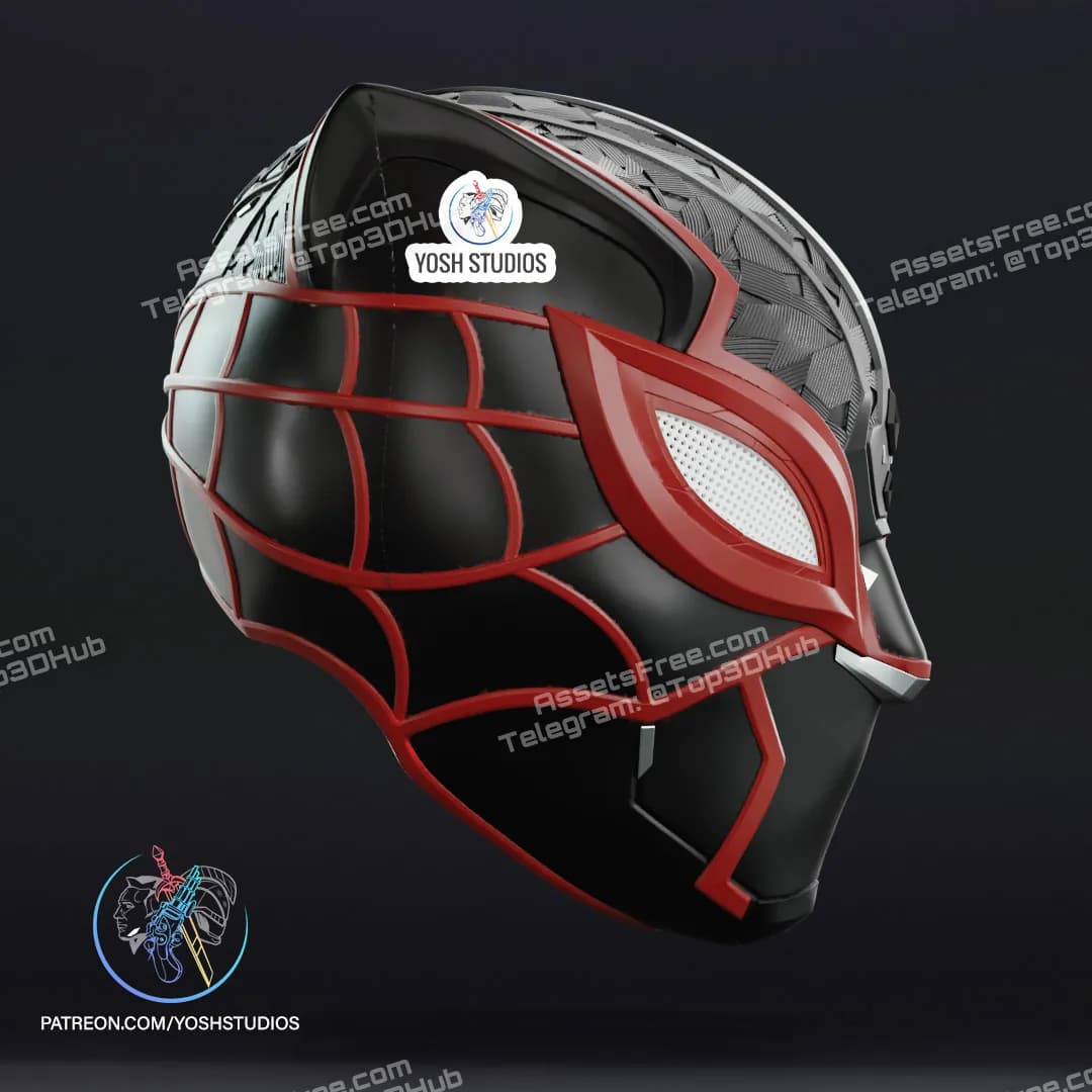 STL - Máscara de Miles Morales render 3