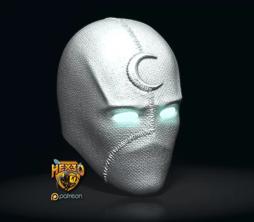 STL - Máscara de Moon Knight 3 render 2