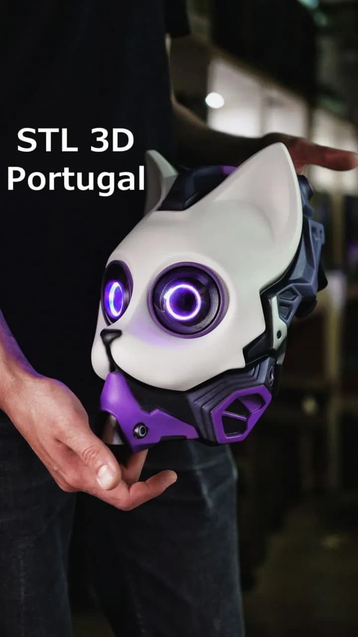 STL - Máscara de nekomata cosplay