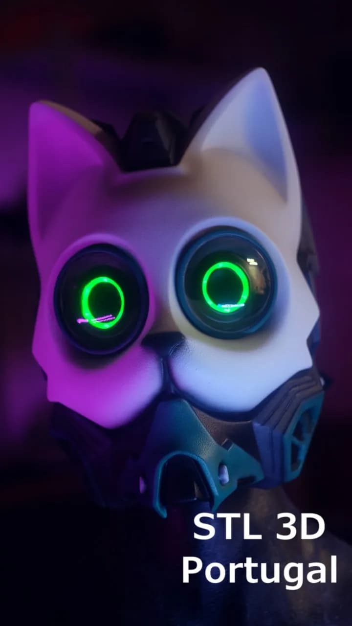 STL - Máscara de nekomata cosplay