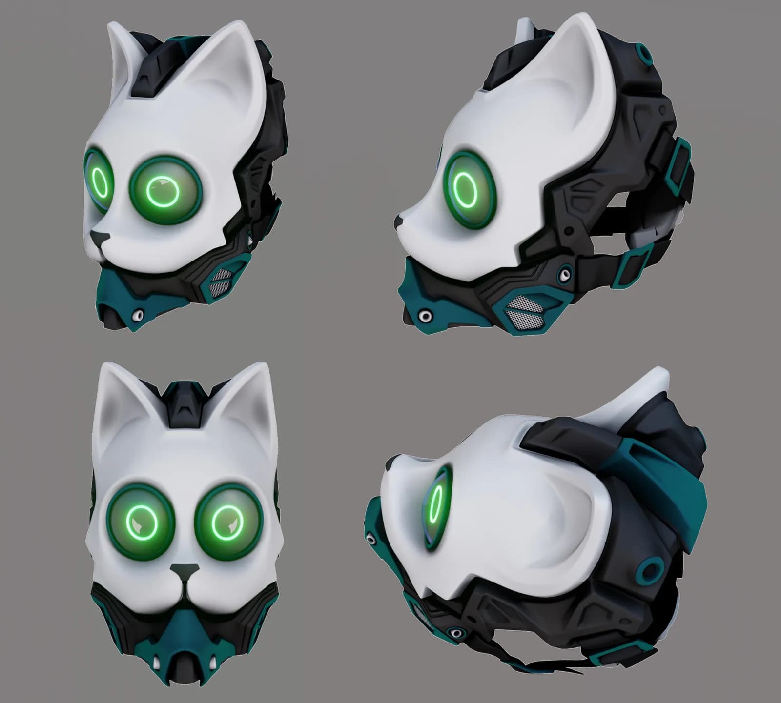 STL - Máscara de nekomata cosplay