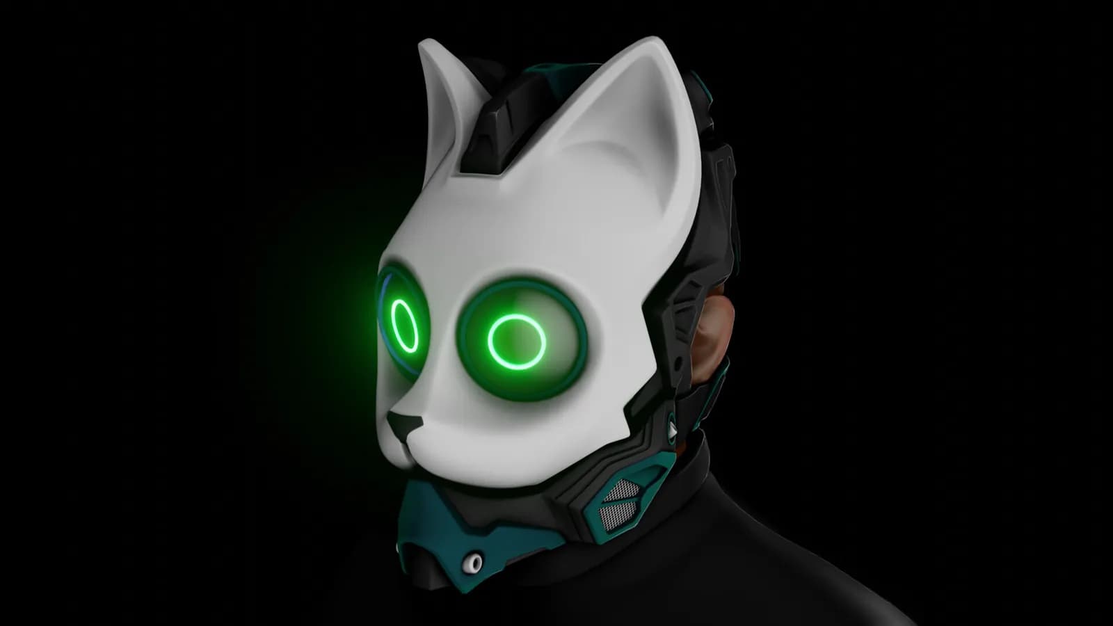 STL - Máscara de nekomata cosplay