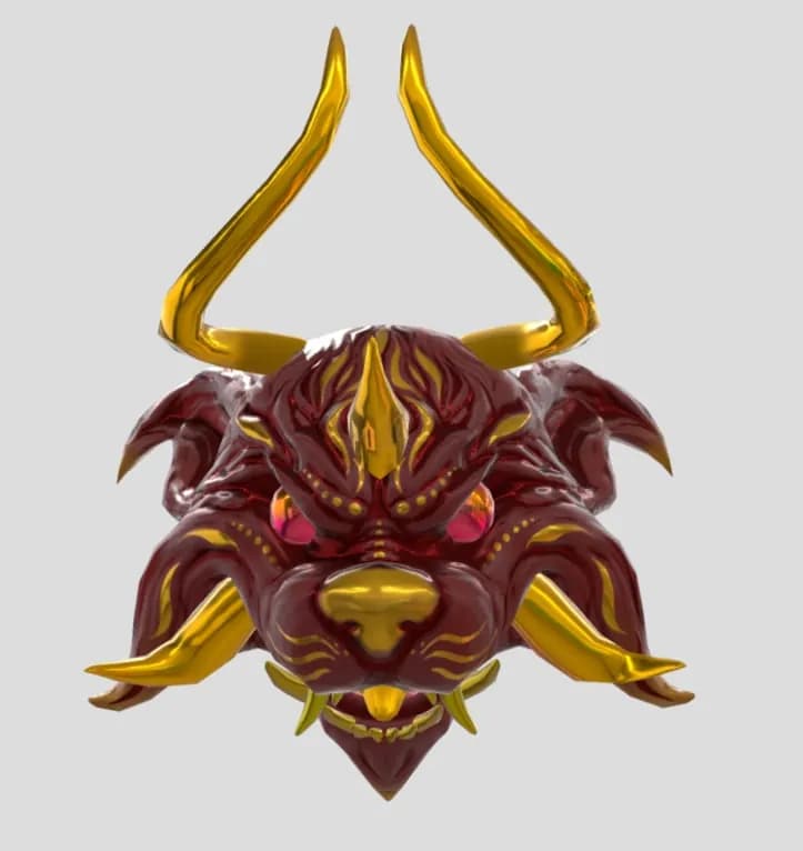 STL - Máscara de Oni de Toro