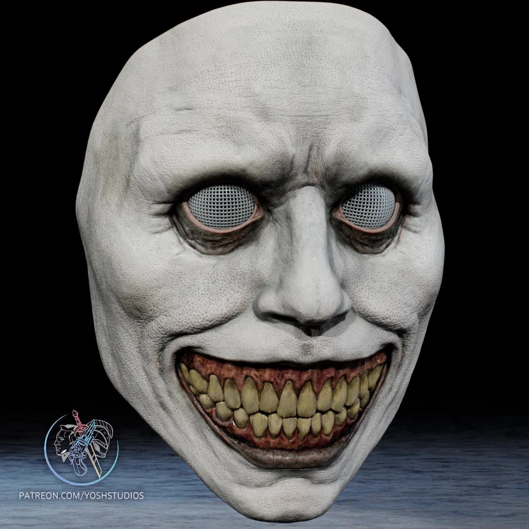 STL - Máscara de Payaso Sonriente render 3