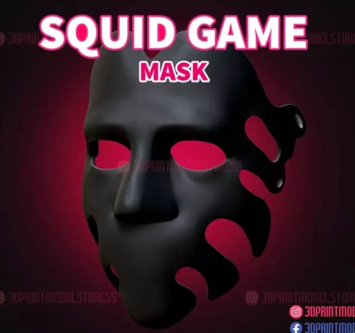 STL - Máscara de Squid Game render 2