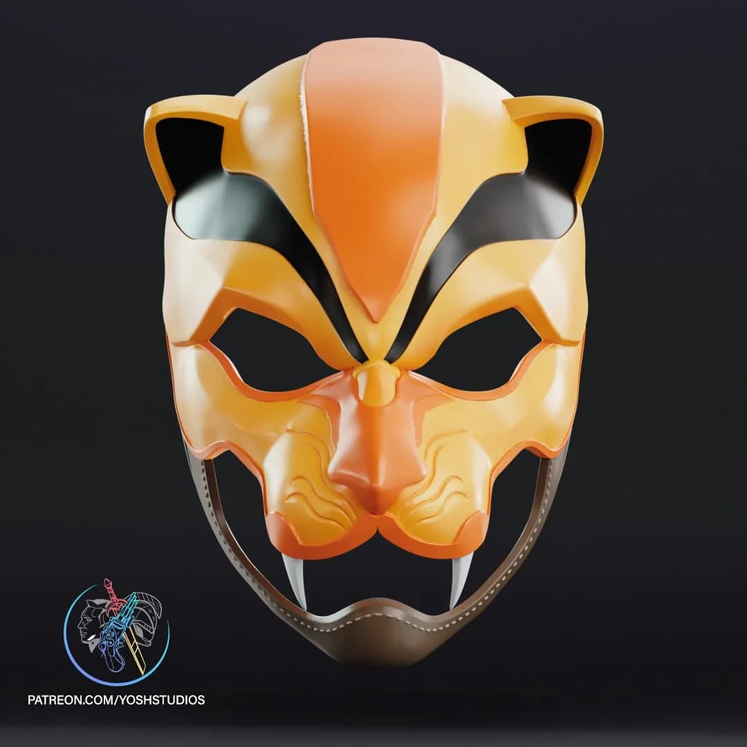 STL - Máscara de Tigre Estilo Sengoku