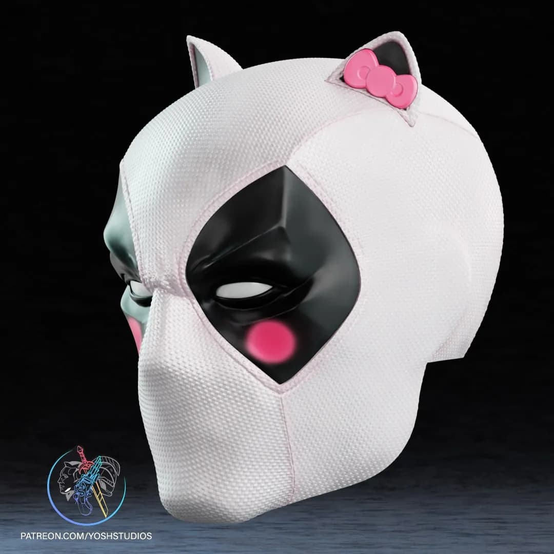 STL - Máscara Deadpool Hello Kitty