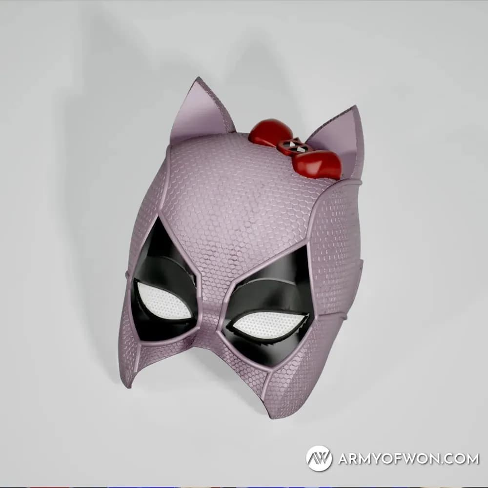 STL - Mascará Deadpool Hello Kitty Rosa render 2