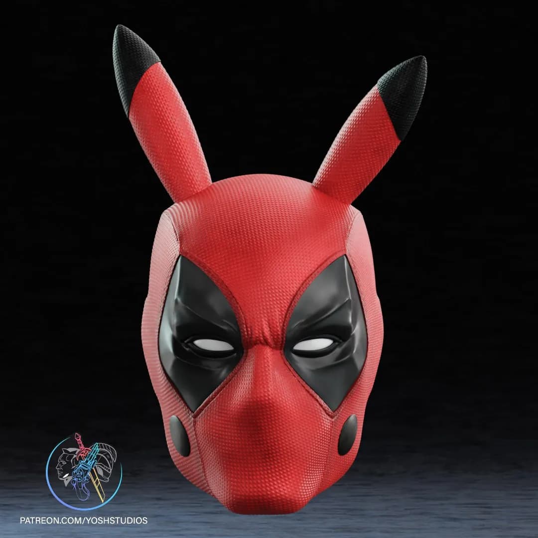 STL - Máscara Deadpool Pikachu
