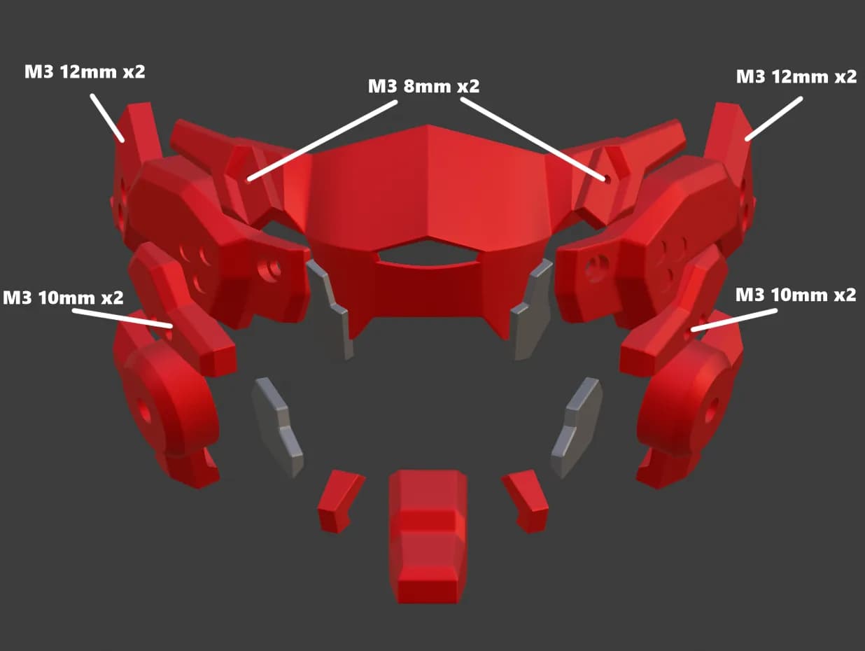 STL - Máscara Evangelion Unidad 01 render 4