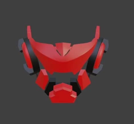 STL - Máscara Facial de Cromo render 2
