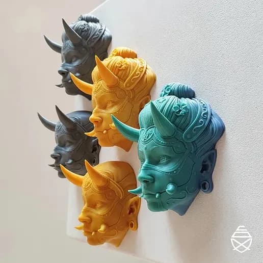 STL - Máscara Hannya Chunari para Pared