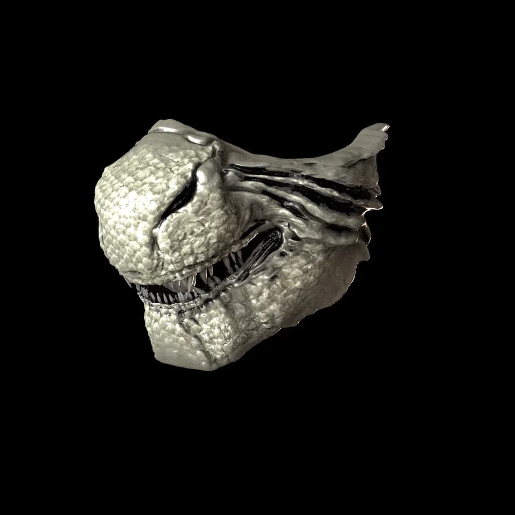 STL - Máscara Mempo Godzilla render 3