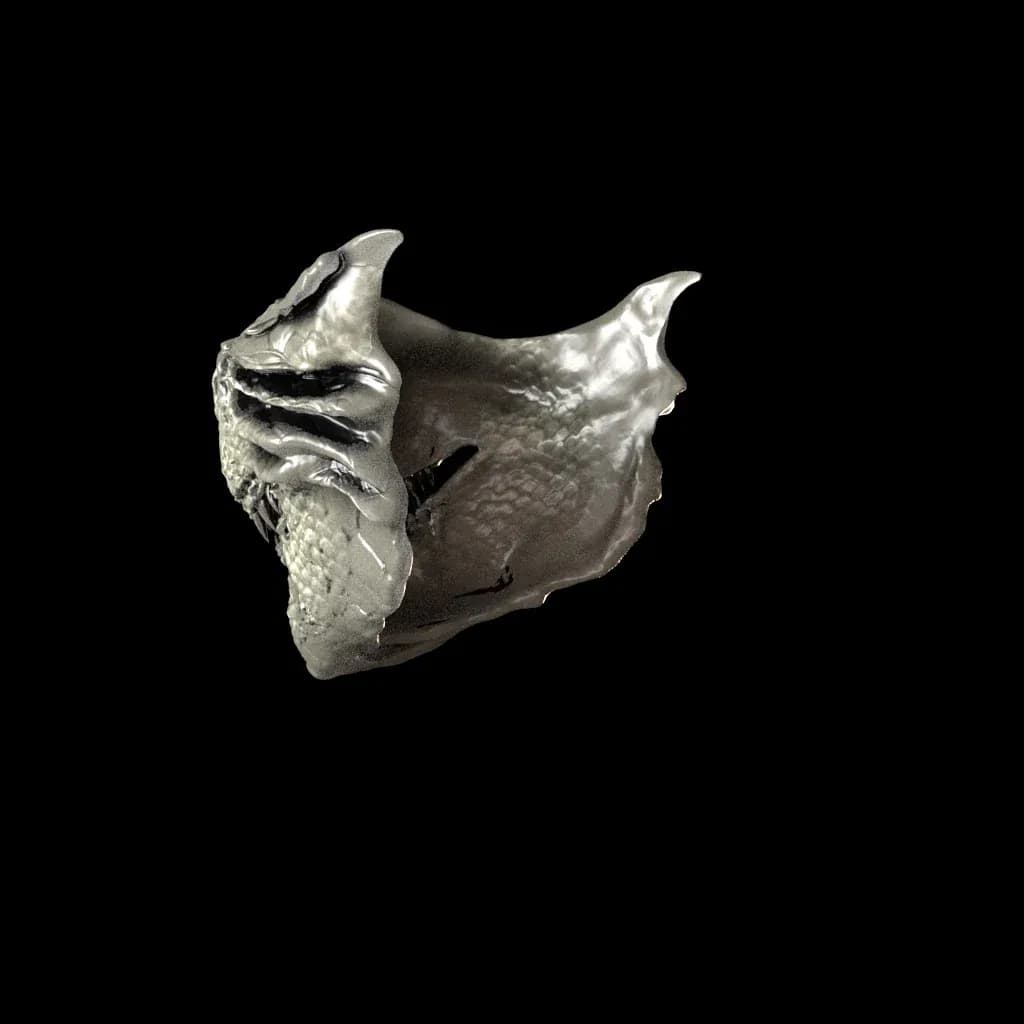 STL - Máscara Mempo Godzilla render 4