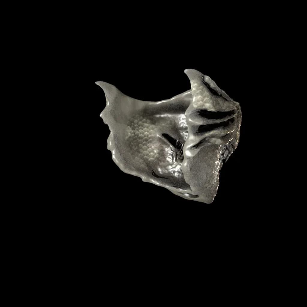 STL - Máscara Mempo Godzilla render 5