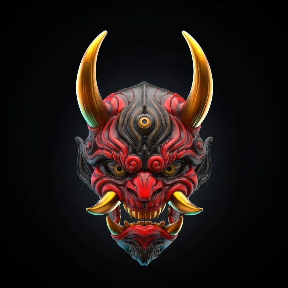 STL - Máscara Oni estilo Moai